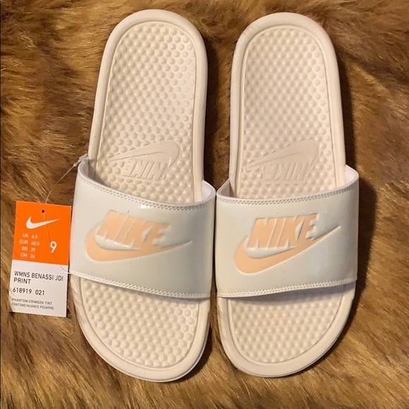 glitter nike slides